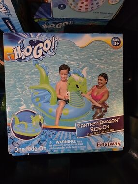 H2OGO! Bestway Fantasy Dragon Ride-On Pool Toy For Summer